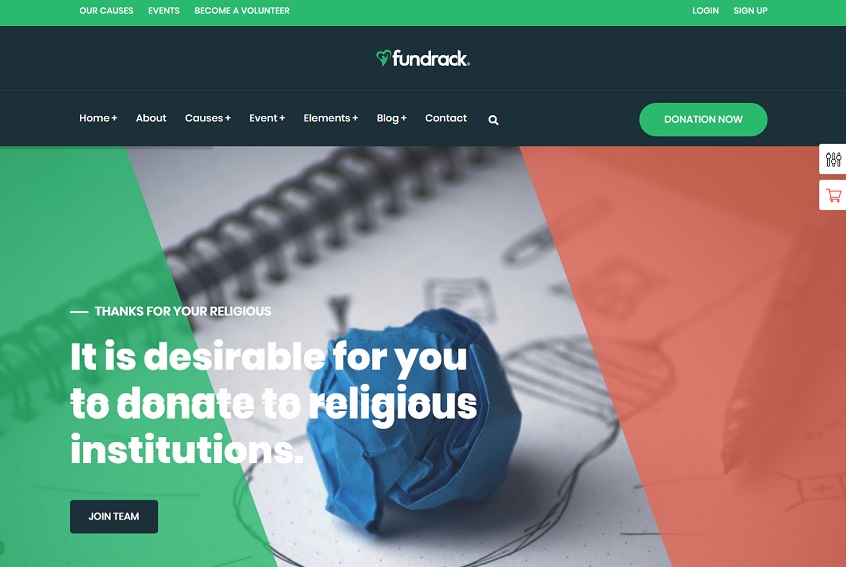 FundRack - Charity HTML Template